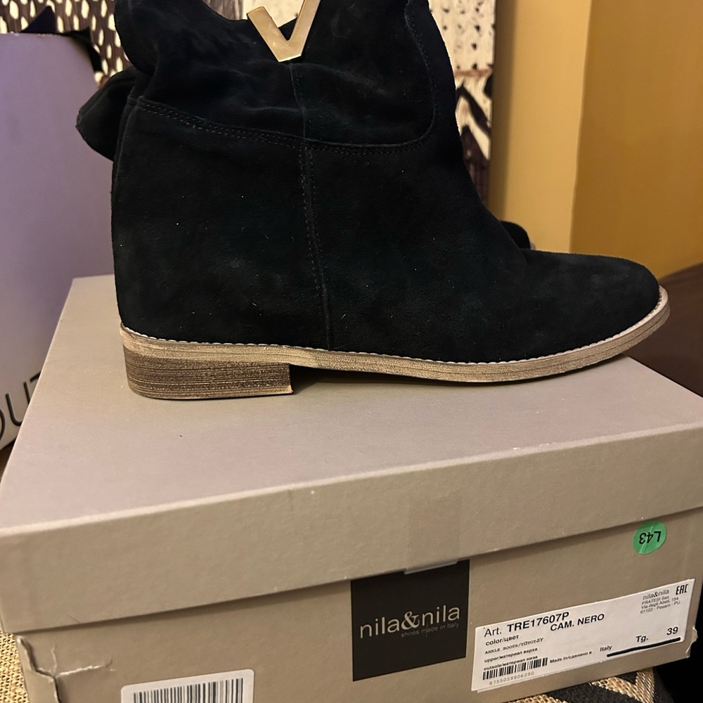 Black Suede Ankle Boots